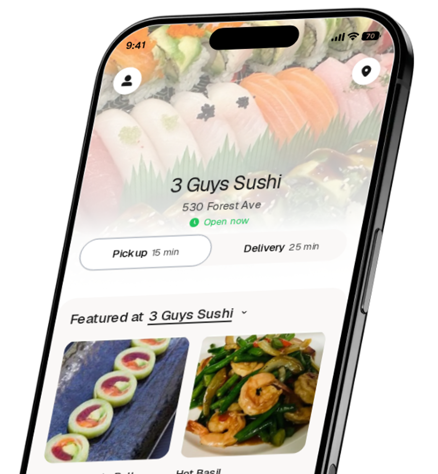 3 Guys Sushi app preview