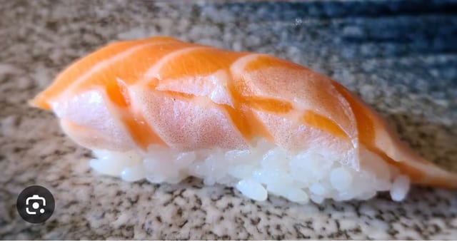 Salmon Belly Sushi or Sashimi.