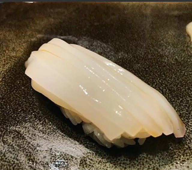 Squid Sushi or Sashimi.