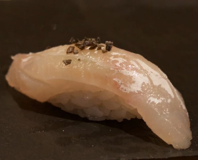 Seabass Sushi or Sashimi.