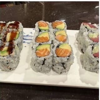 Eel Avocado, Tuna Cucumber, Salmon Avocado Roll