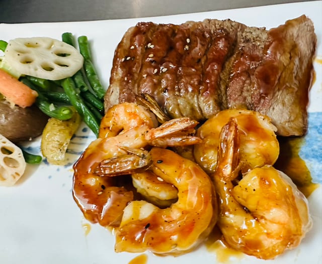Shrimp & Beef Teriyaki.