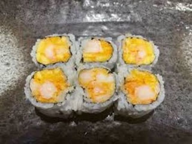 Spicy Mango Shrimp Roll.