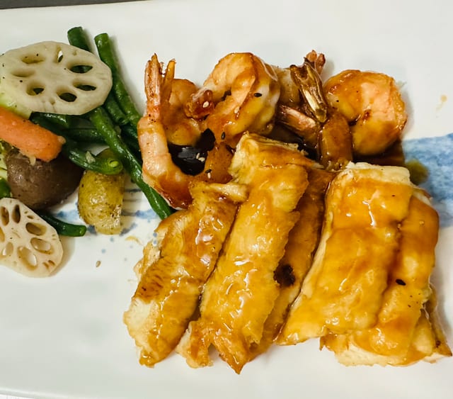 Chicken & Shrimp Teriyaki.