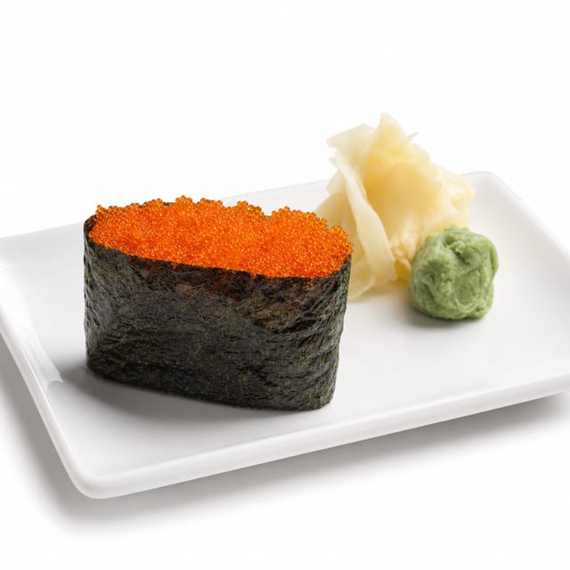 Flying Fish Egg Sushi or Sashimi.
