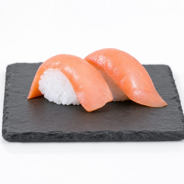 Smoked Salmon Sushi or Sashimi.