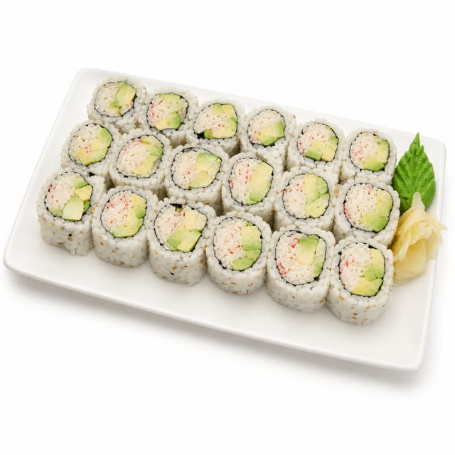 Three California Rolls.