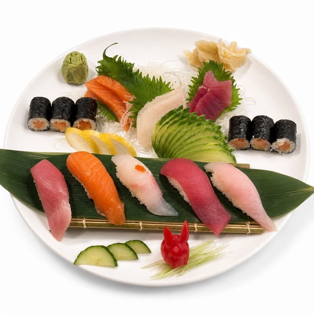 Sushi and Sashimi Combo.